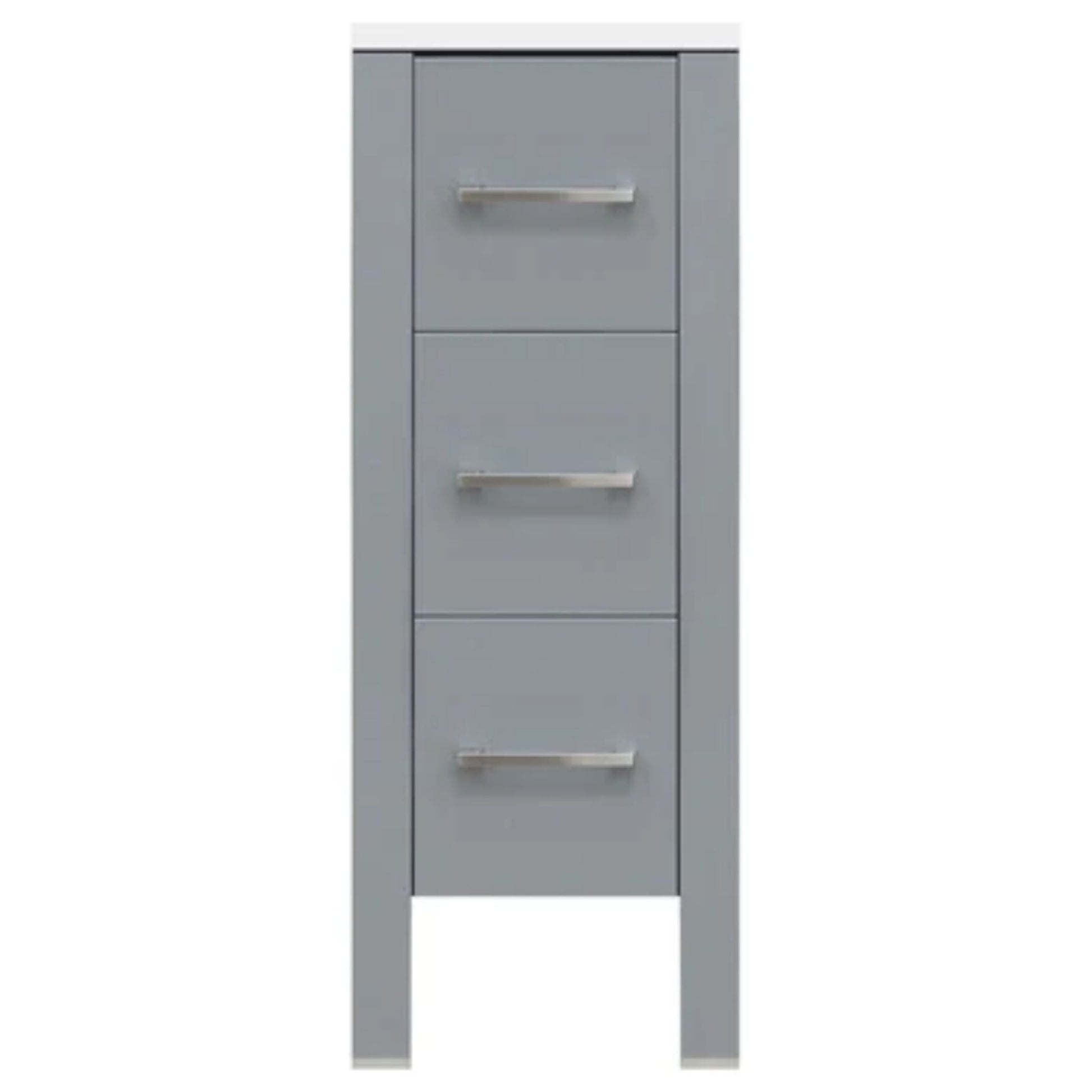 LessCare 12" Gray Modern Vanity Drawer Base