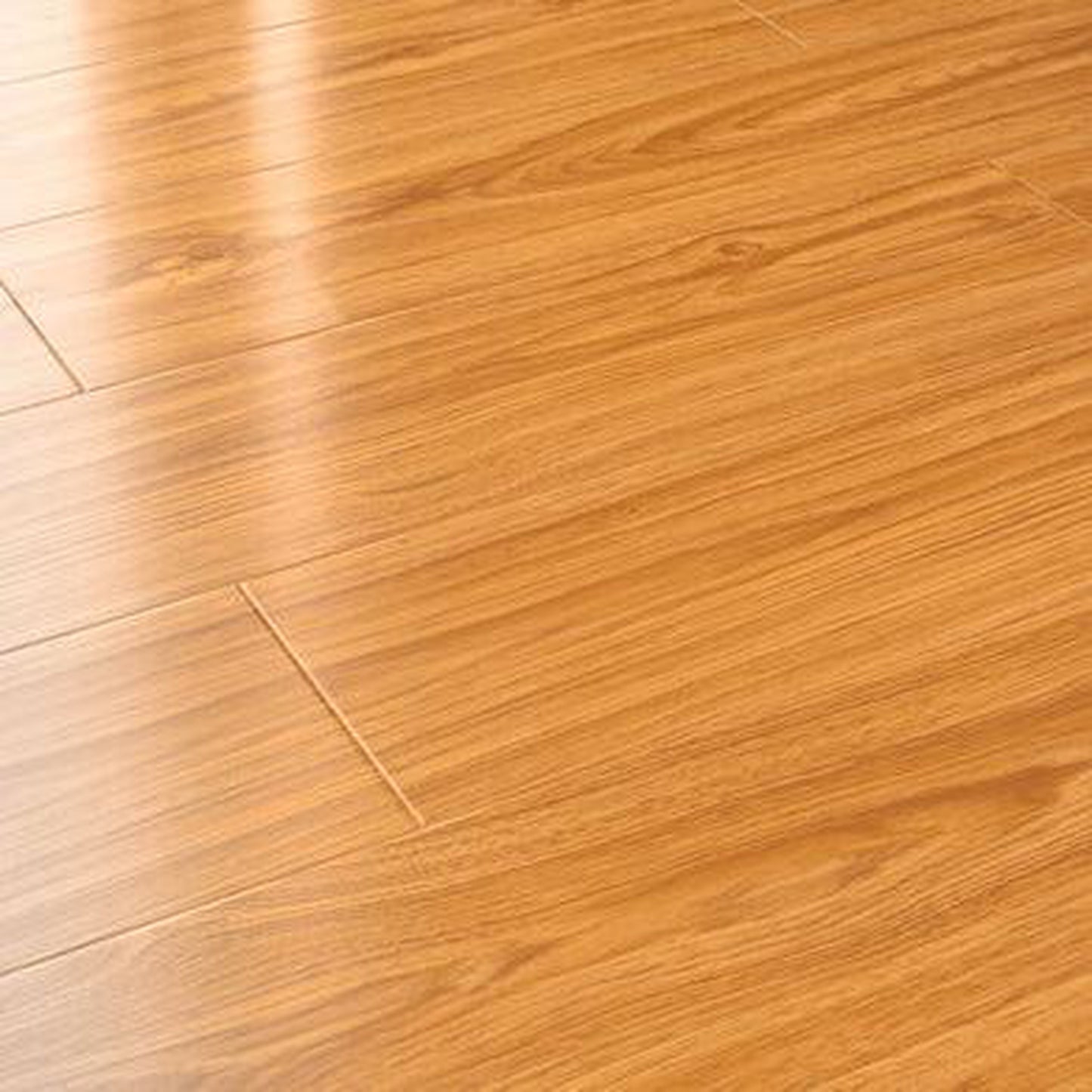 LessCare 12mm American Oak Smooth Finish Laminate Flooring – 23.1 Sq. Ft. per Box (Set of 14 Planks)