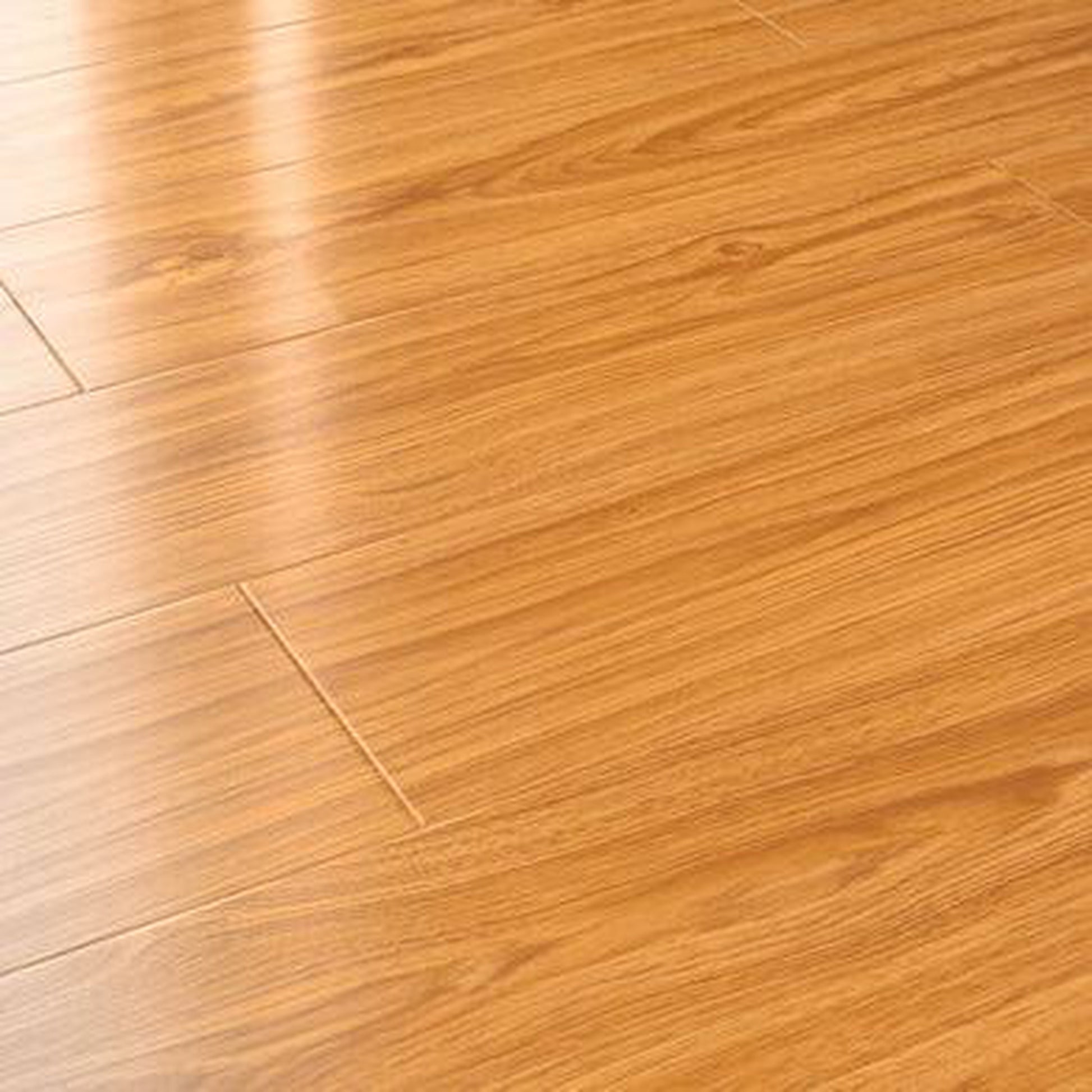 LessCare 12mm American Oak Smooth Finish Laminate Flooring – 23.1 Sq. Ft. per Box (Set of 14 Planks)