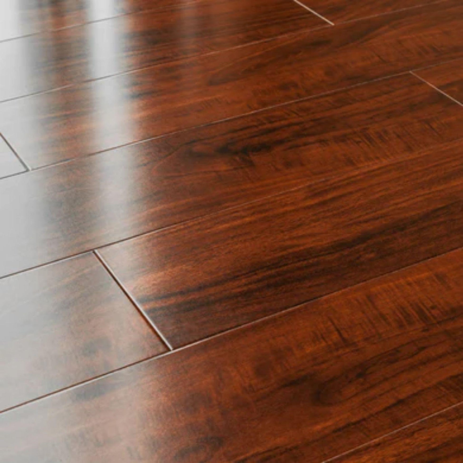LessCare 12mm Mahogany High Glossy Finish Laminate Flooring