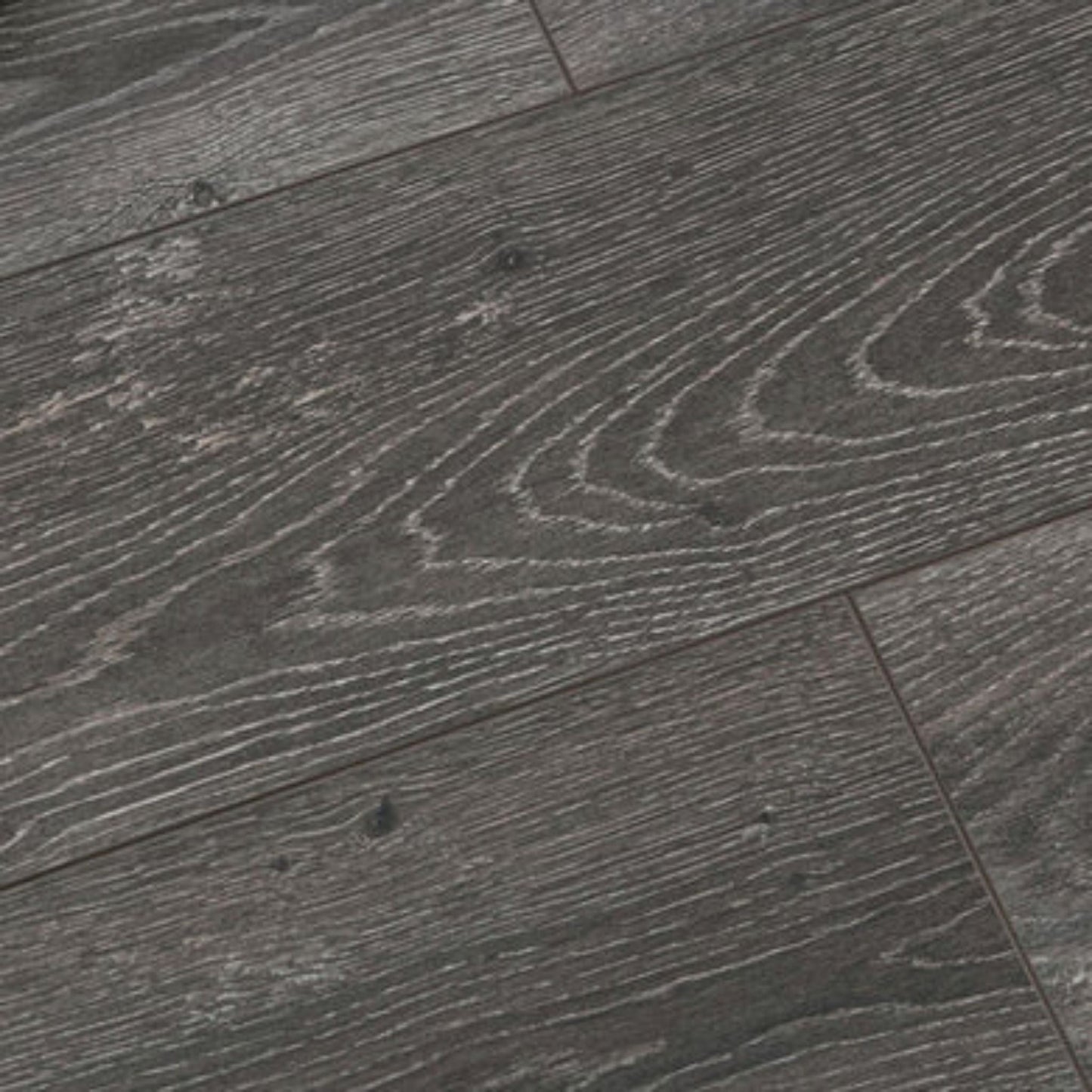 LessCare 12mm Mystic Gray Smooth Finish Laminate Flooring – 23.1 Sq. Ft. per Box (Set of 14 Planks)