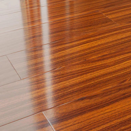 LessCare 12mm Walnut Brown High Glossy Finish Laminate Flooring – 23.1 Sq. Ft. per Box (Set of 14 Planks)