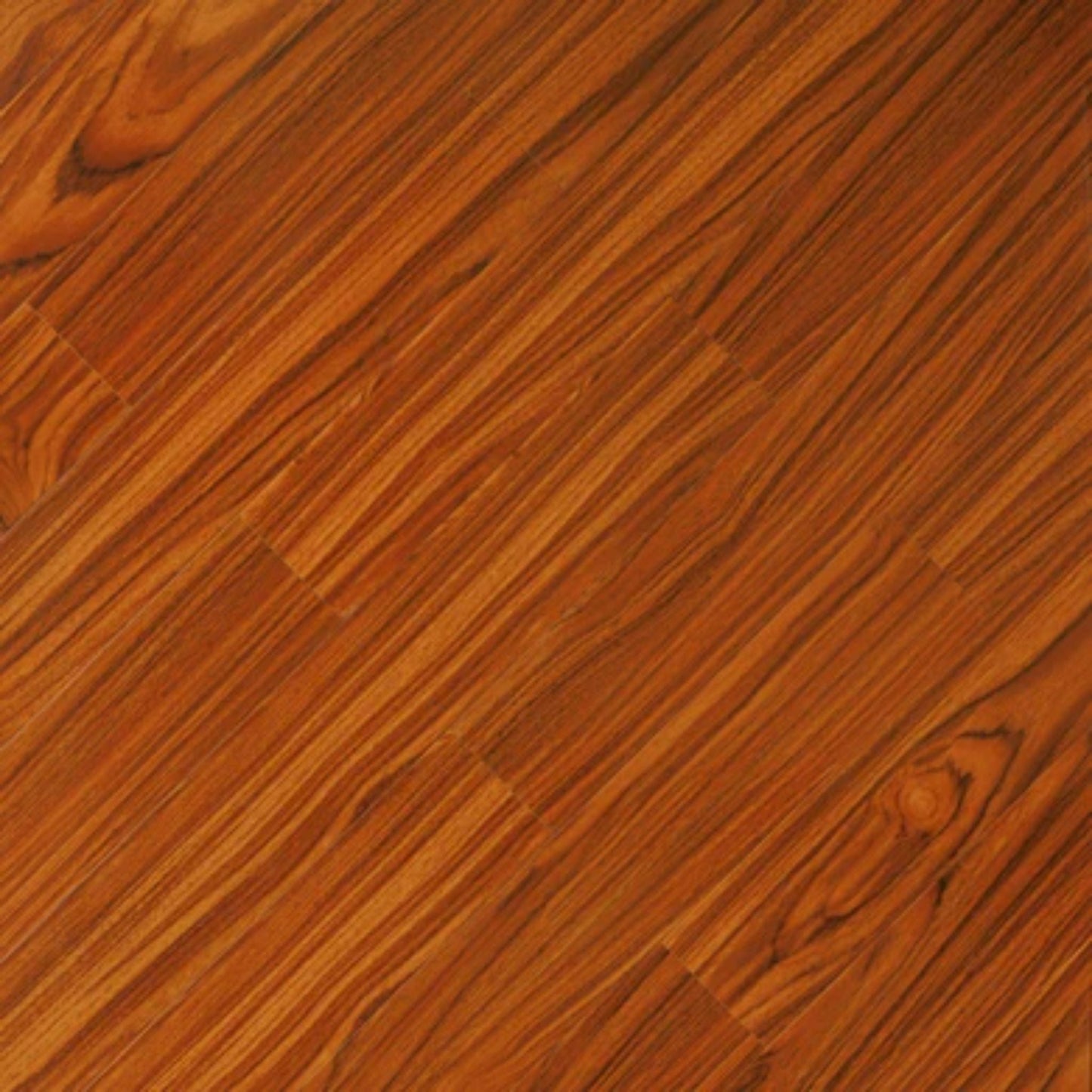 LessCare 12mm Walnut Brown High Glossy Finish Laminate Flooring – 23.1 Sq. Ft. per Box (Set of 14 Planks)