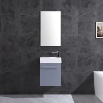 LessCare 17" Gray Vanity Cabinet Modern