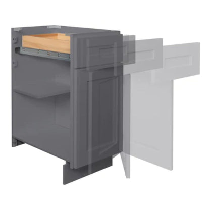 LessCare 18" x 34.5" x 24" Colonial Gray Base Kitchen Cabinet - B18