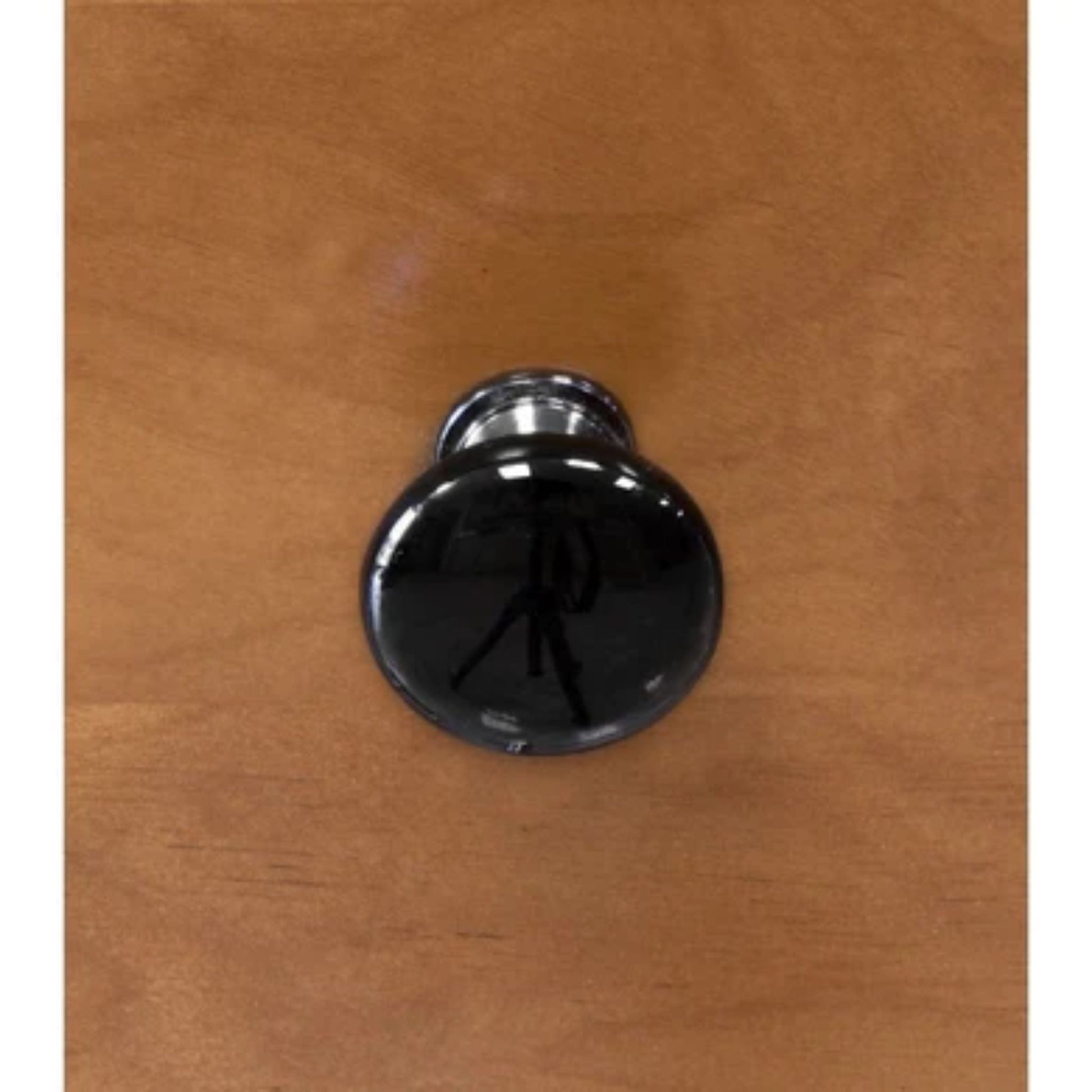 LessCare 1.25" Black Gloss Knob Door/Drawer Pull - P-13