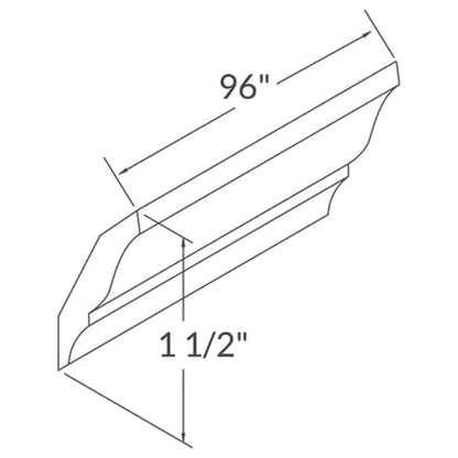 LessCare 2" x 96" Cherryville Crown Molding - MCROWN1