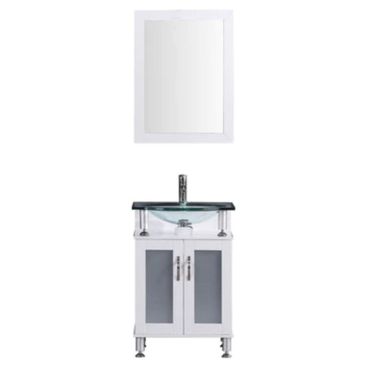 LessCare 23" White Modern Vanity Cabinet