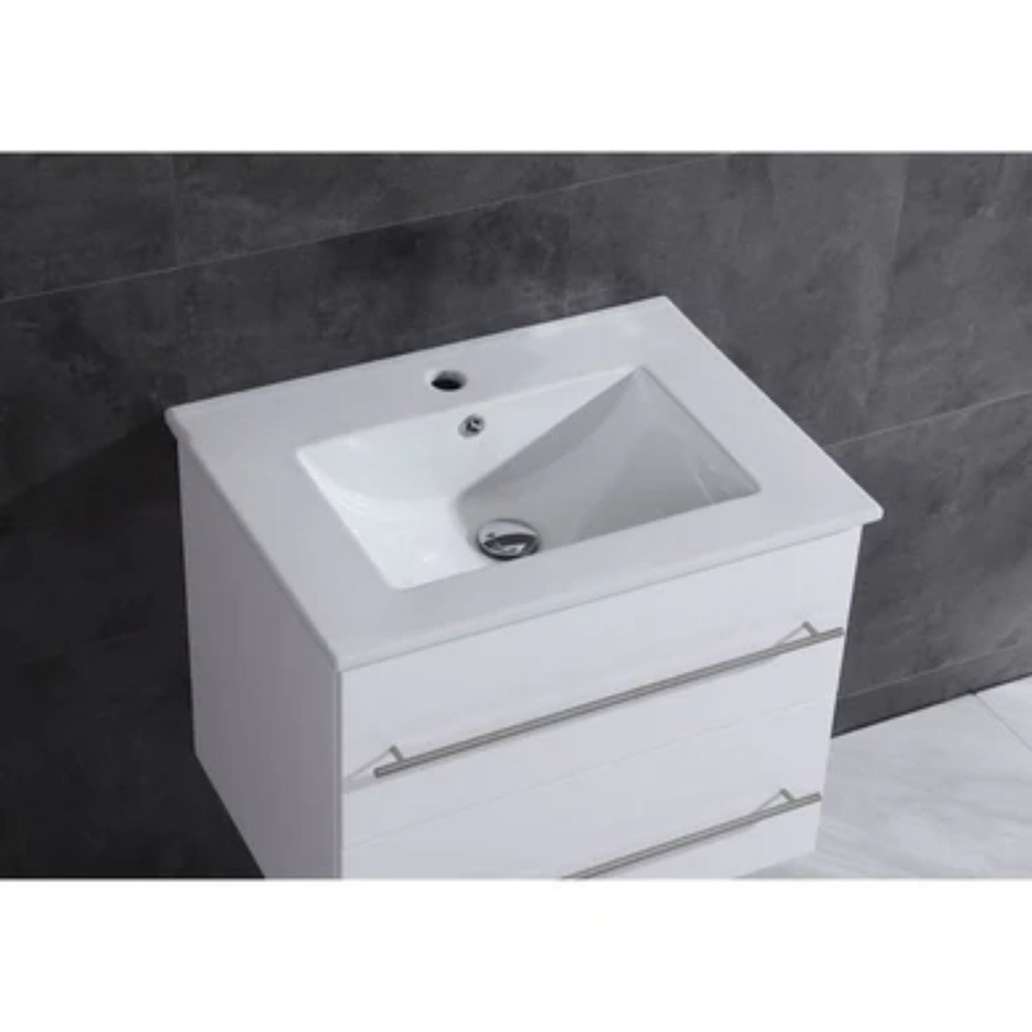 LessCare 23" White Vanity Cabinet Modern