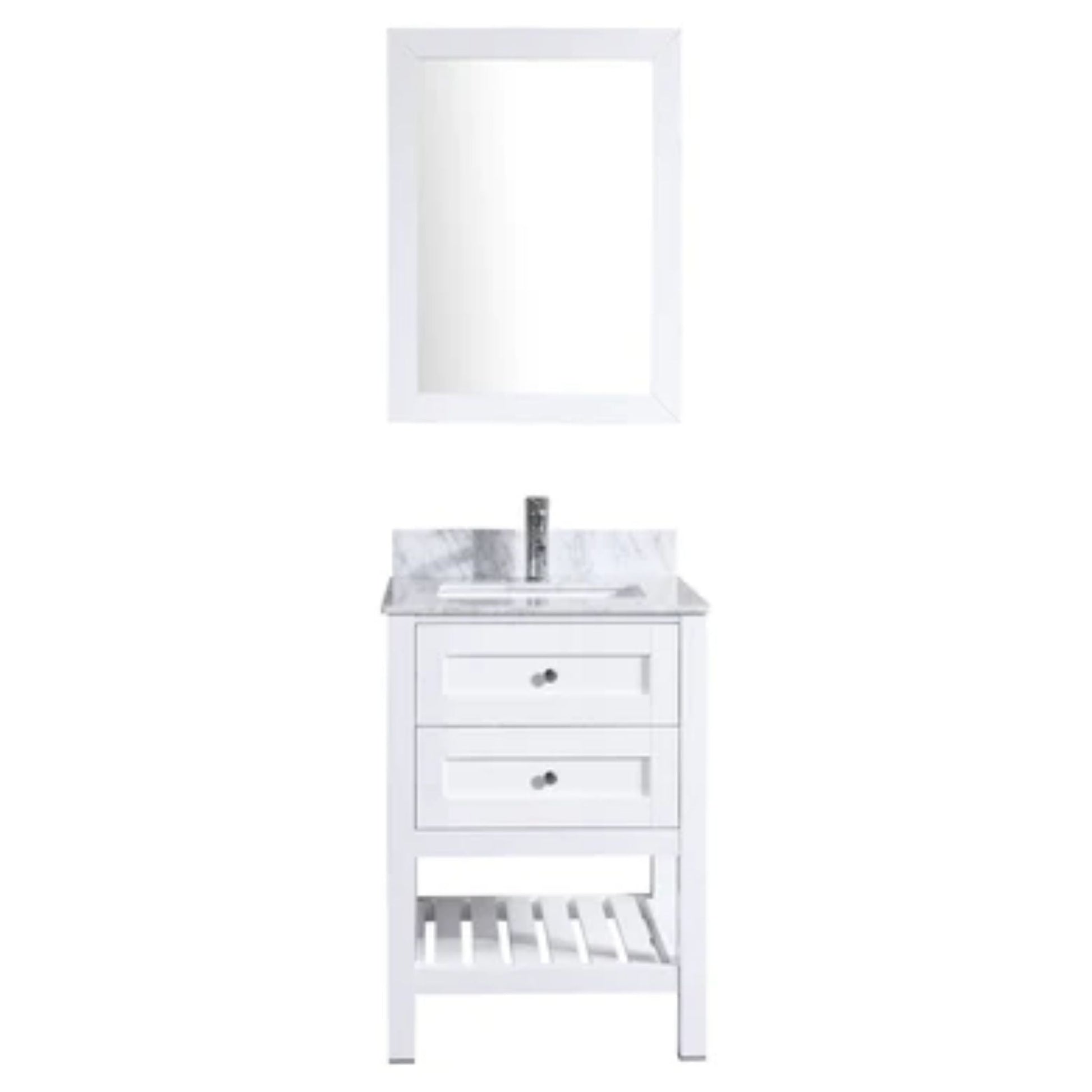 LessCare 23" White Vanity Cabinet Set