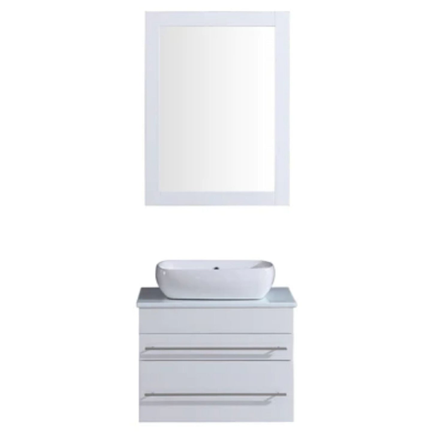 LessCare 24" White Vanity Cabinet Modern