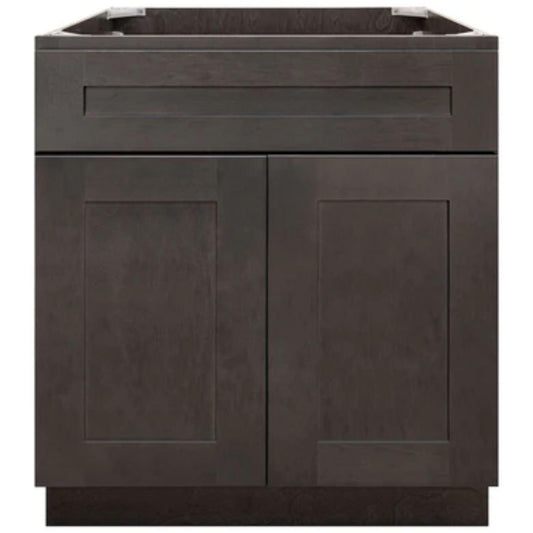 LessCare 24" x 34.5" x 21" Dover Gray Vanity Sink Base Cabinet