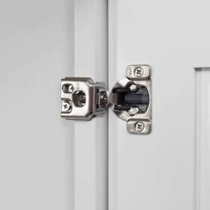 LessCare 24" x 36" x 12" Alpina White Mullion Diagonal Corner Wall Kitchen Cabinet - DCMD2436