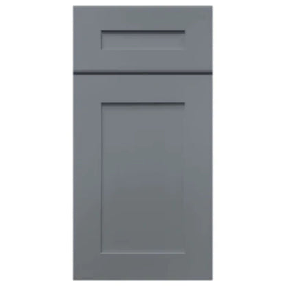 LessCare 24" x 42" x 12" Colonial Gray Mullion Diagonal Corner Wall Kitchen Cabinet - DCMD2442