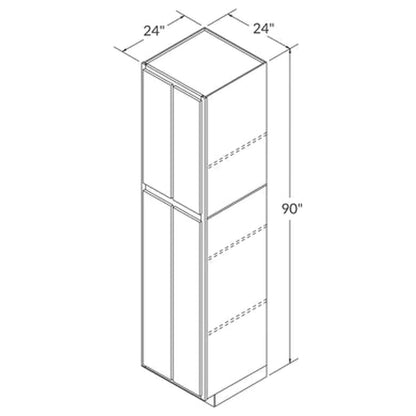 LessCare 24" x 90" x 24" Newport Utility Kitchen Cabinet - U2490