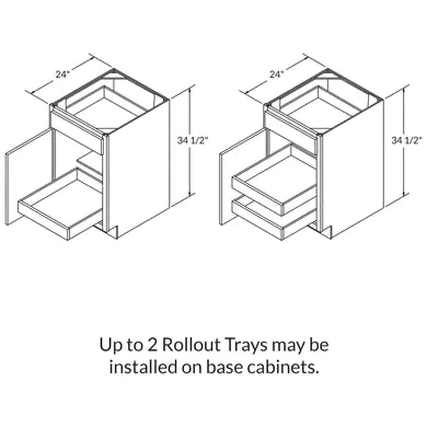 LessCare 24"W Rollout Cabinetry Drawer Upgrade