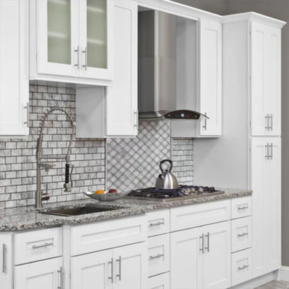 LessCare 27" x 36" x 12" Alpina White Wall Kitchen Cabinet - W2436