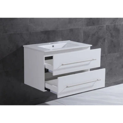 LessCare 29" White Vanity Cabinet Modern