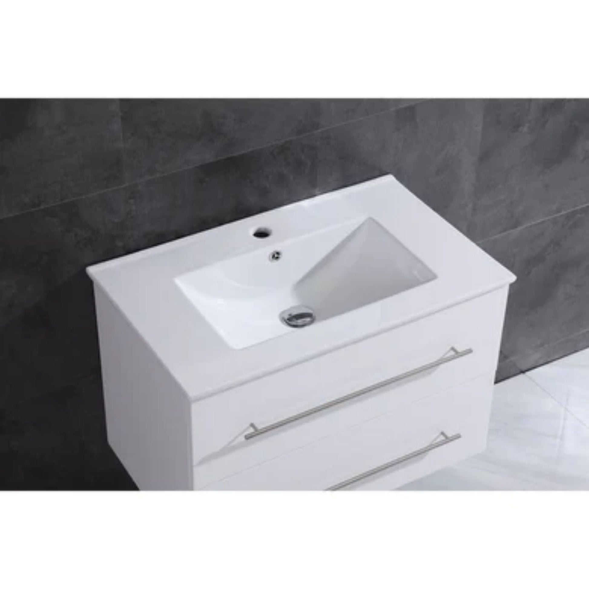 LessCare 29" White Vanity Cabinet Modern