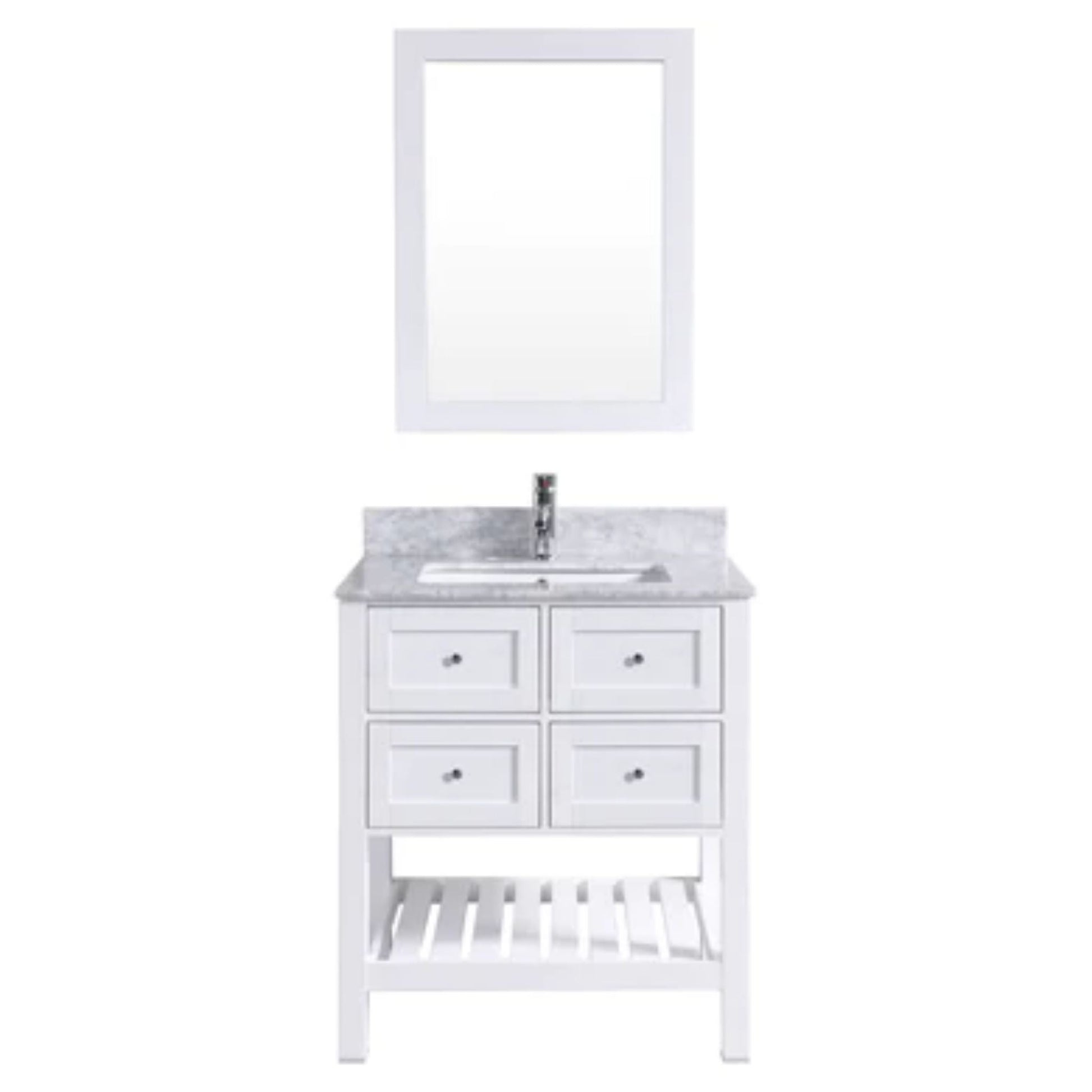 LessCare 29" White Vanity Cabinet Set