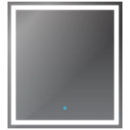 LessCare 29" x 32" Modern Super White LED Front/Backlit Frameless Mirror - Touch Sensors and Defogger