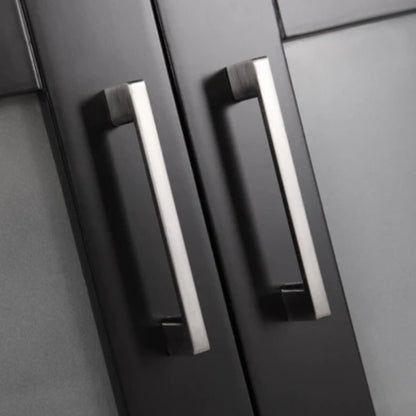 LessCare 30" Espresso Modern Vanity Sink Base with Mirror and Vessel Sink