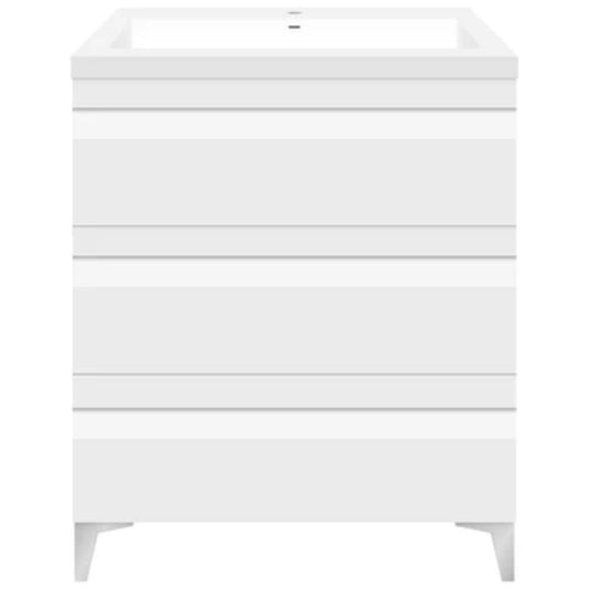 LessCare 30" White Freestanding Modern Vanity with Square Sink Top