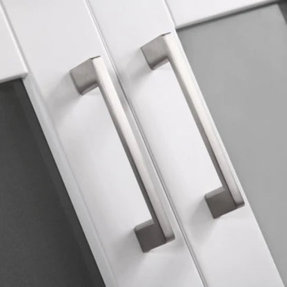 LessCare 30" White Modern Vanity Sink Base with Mirror and Vessel Sink