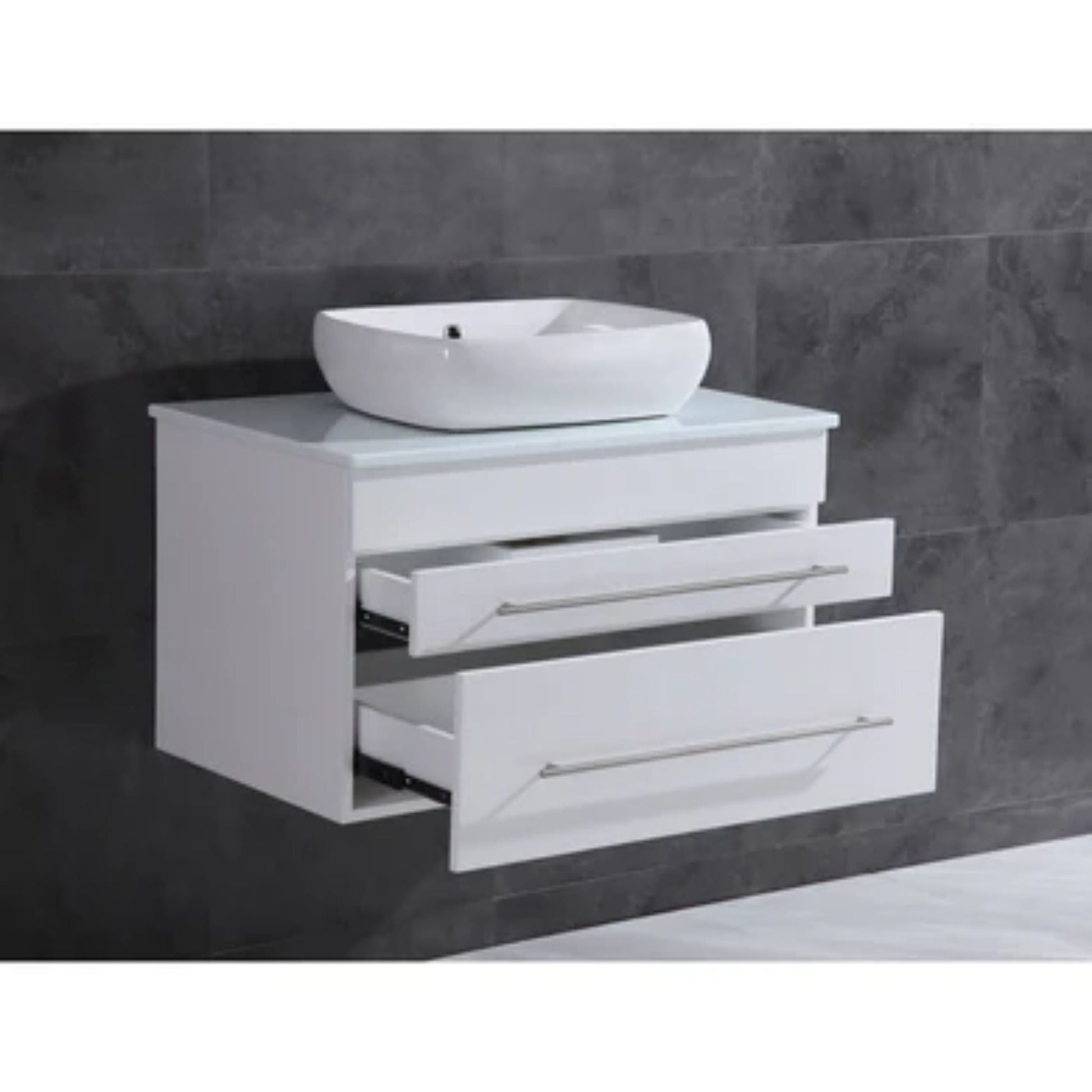 LessCare 30" White Vanity Cabinet Modern