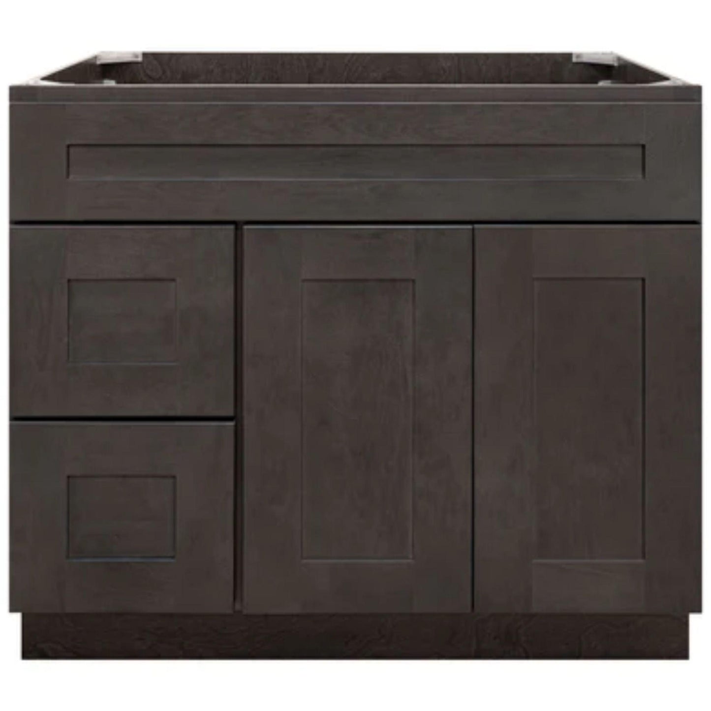 LessCare 30" x 21" x 34 1/2" Dover Gray Vanity Sink Base Cabinet with Left Drawers