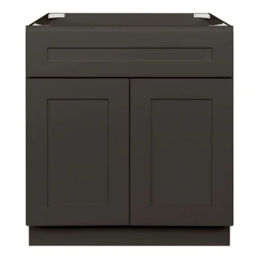 LessCare 30" x 34.5" x 21" Avalon Charcoal Vanity Sink Base Cabinet