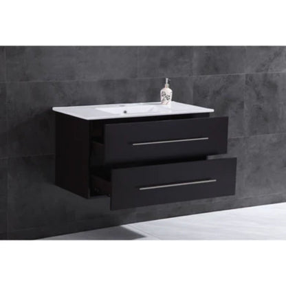 LessCare 35" Espresso Vanity Cabinet Modern