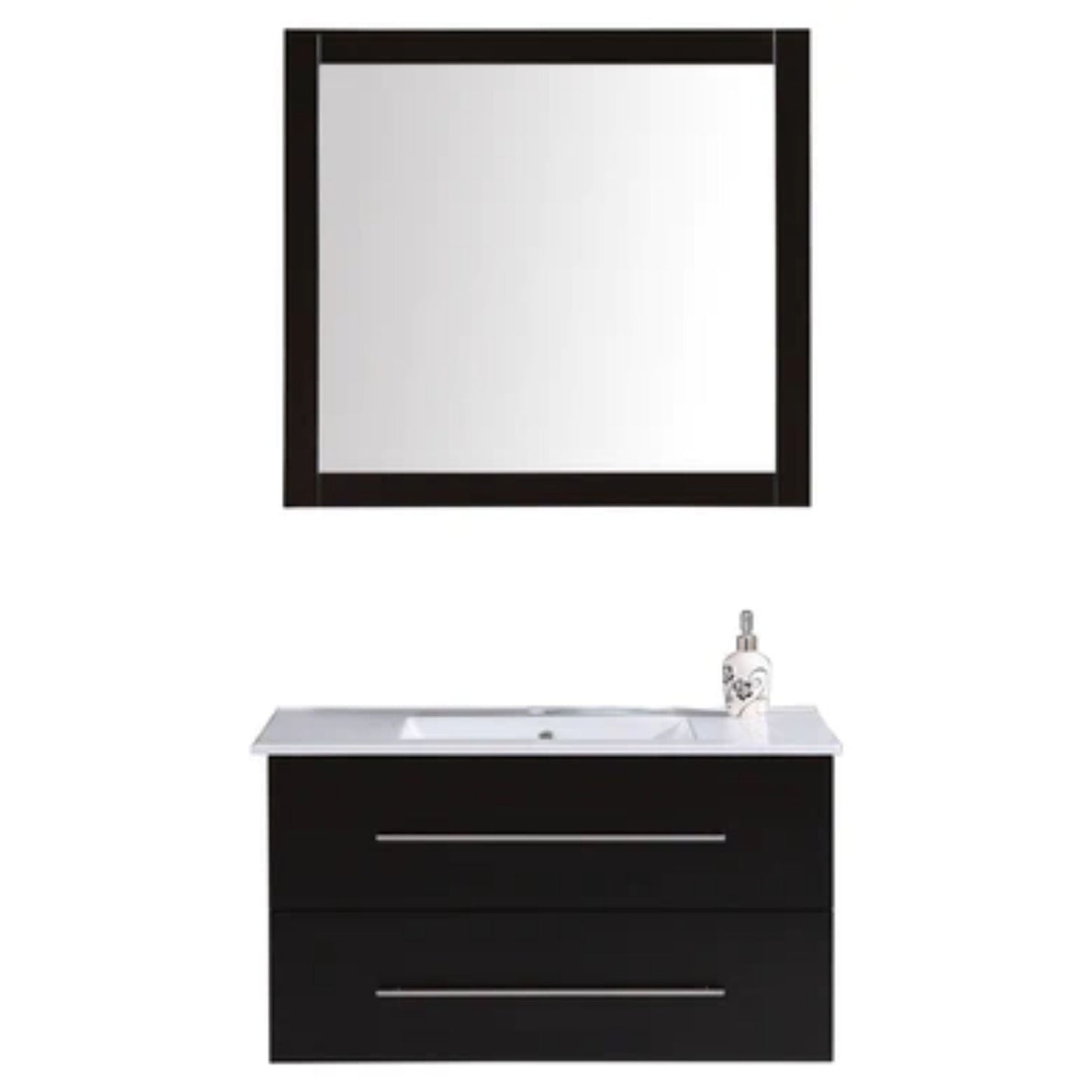 LessCare 35" Espresso Vanity Cabinet Modern