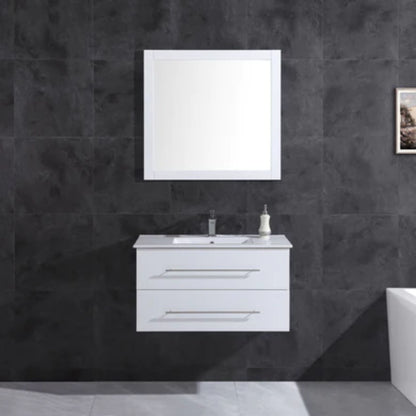 LessCare 35" White Vanity Cabinet Modern