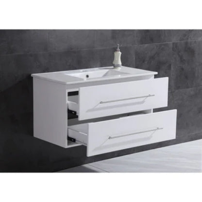 LessCare 35" White Vanity Cabinet Modern