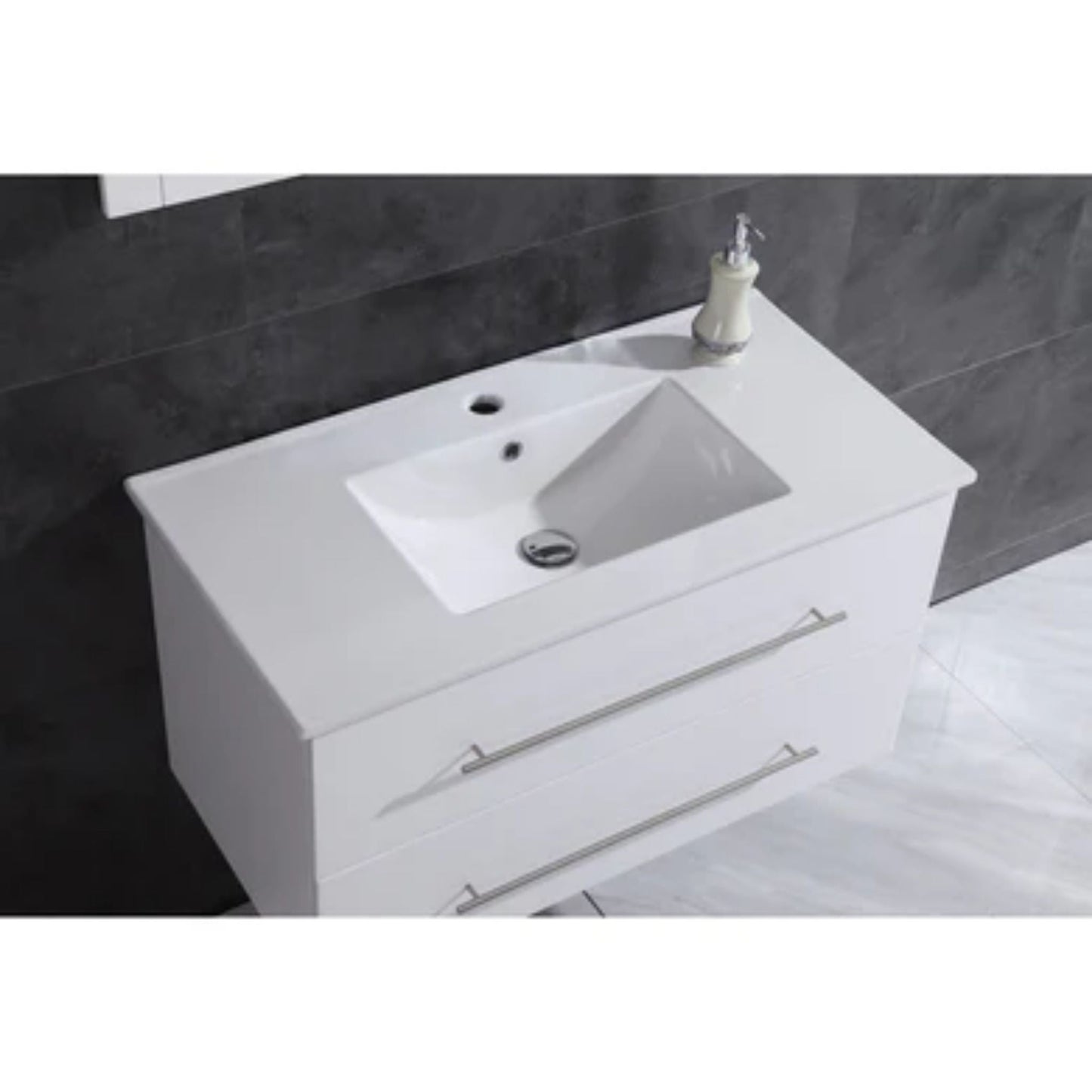 LessCare 35" White Vanity Cabinet Modern