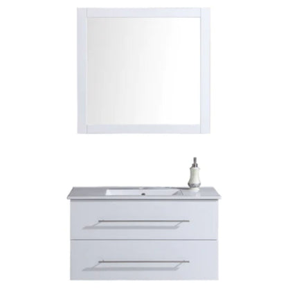 LessCare 35" White Vanity Cabinet Modern