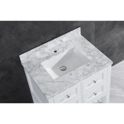 LessCare 35" White Vanity Cabinet Set
