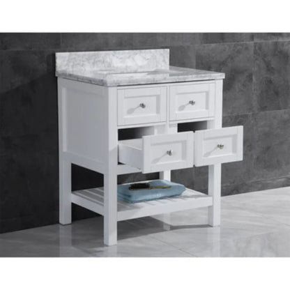 LessCare 35" White Vanity Cabinet Set