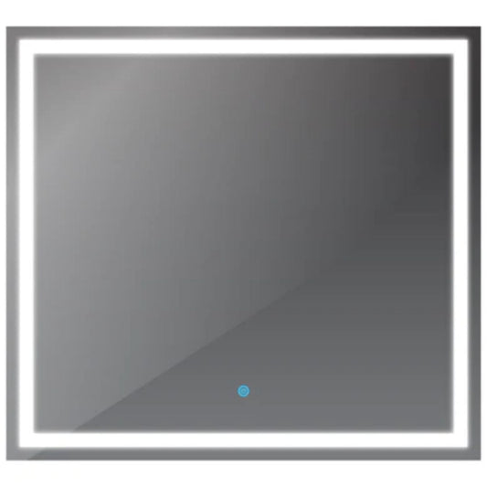 LessCare 35" x 32" Modern Super White LED Front/Backlit Frameless Mirror - Touch Sensors and Defogger