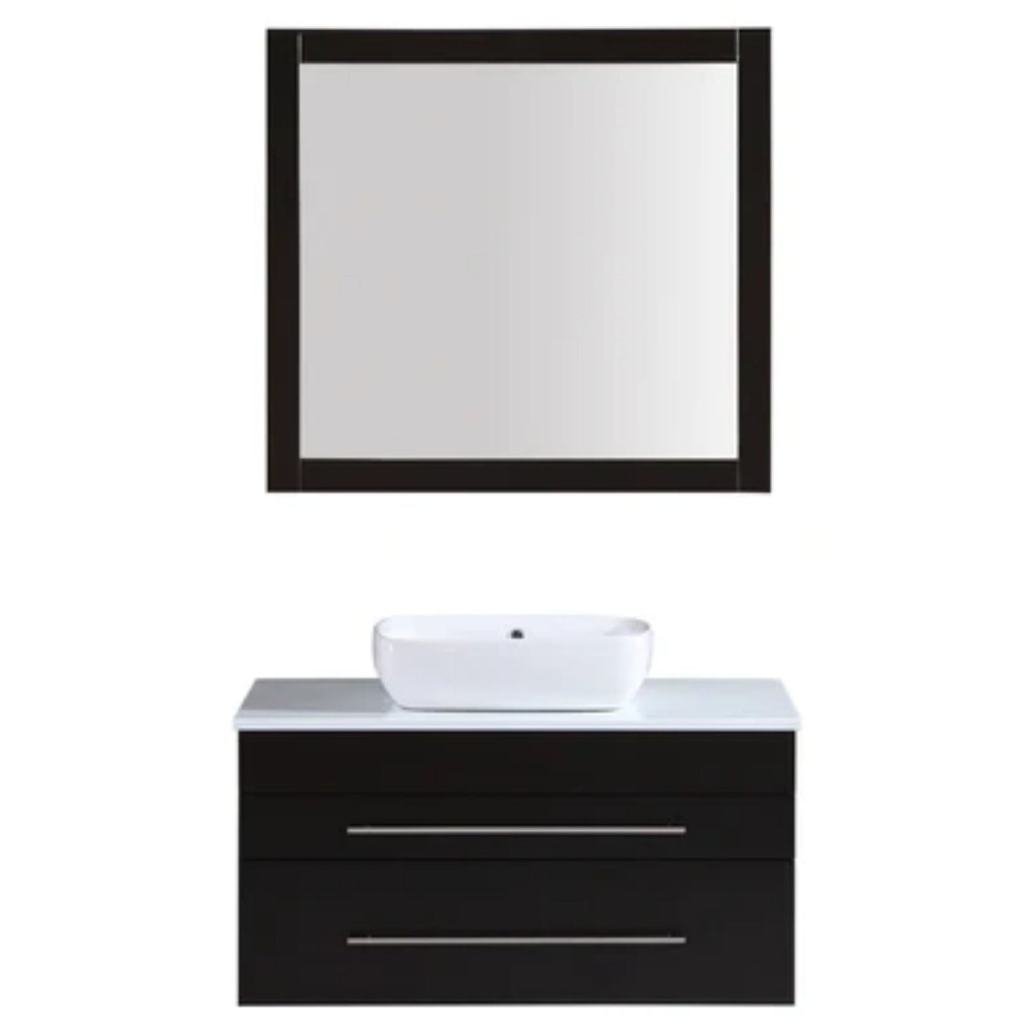 LessCare 36" Espresso Vanity Cabinet Modern