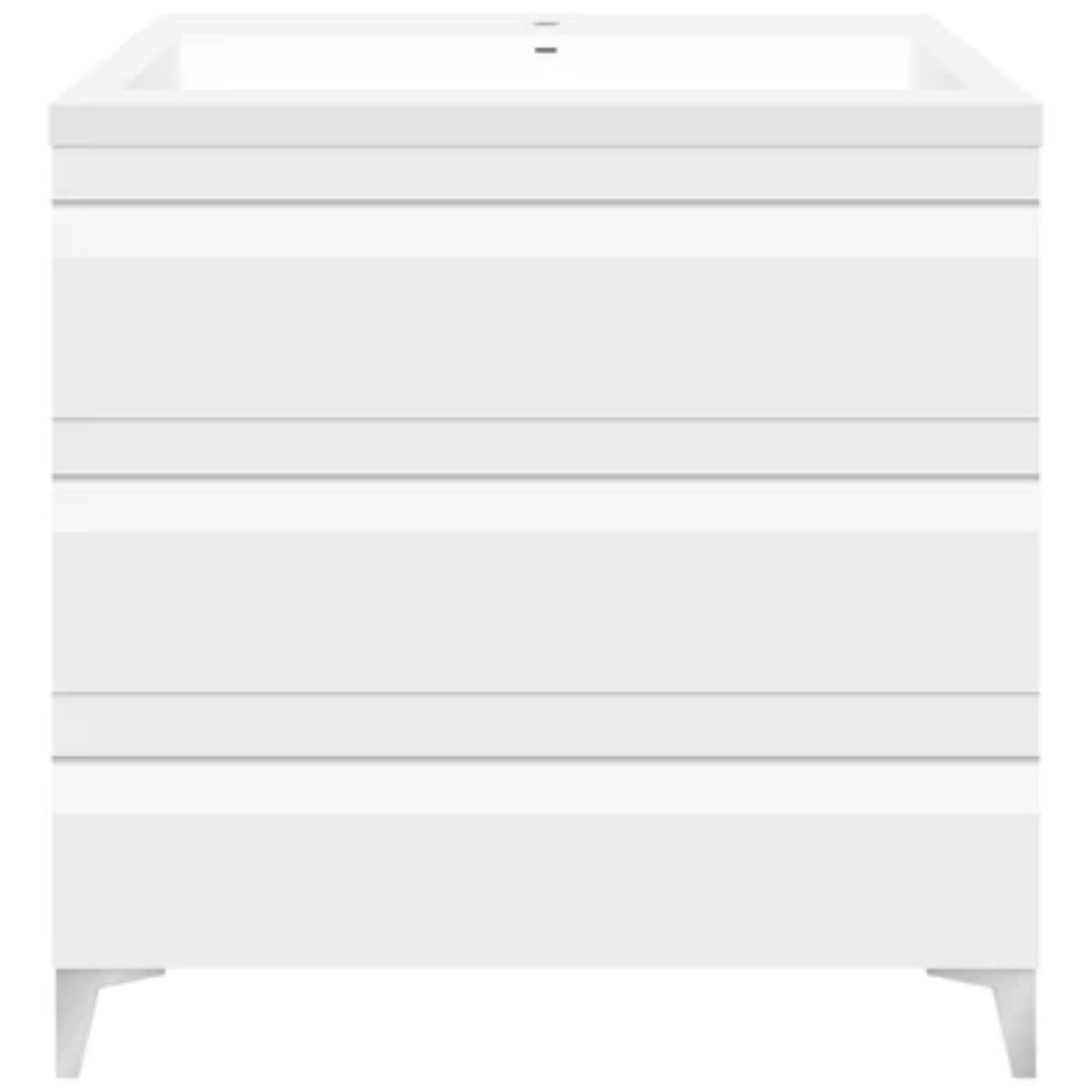 LessCare 36" White Freestanding Modern Vanity with Square Sink Top