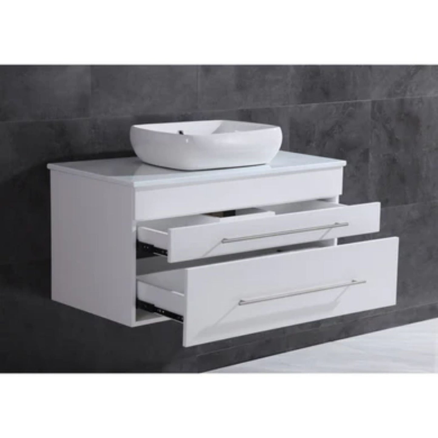 LessCare 36" White Vanity Cabinet Modern