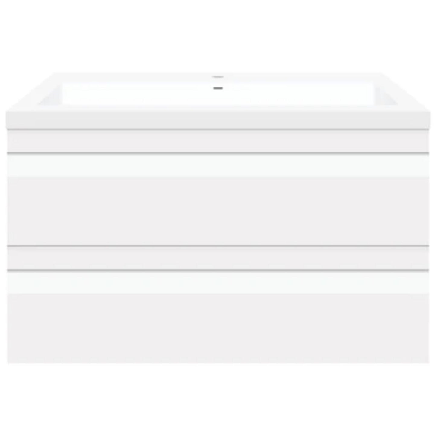 LessCare 36" White Wall-Mount Modern Vanity with Square Sink Top