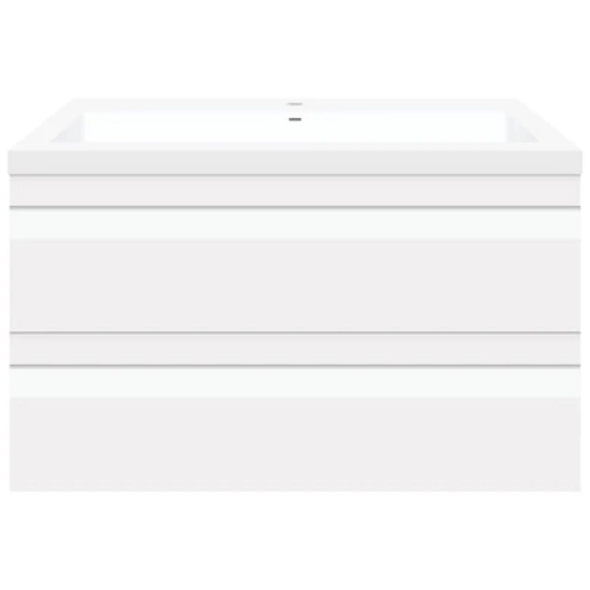 LessCare 36" White Wall-Mount Modern Vanity with Square Sink Top