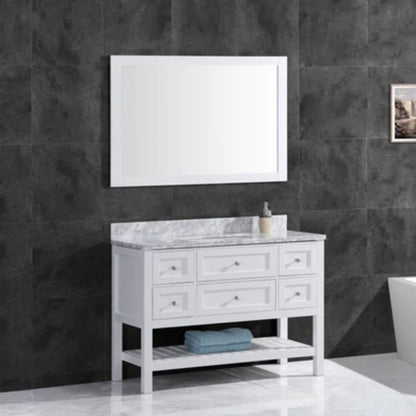 LessCare 41" White Vanity Cabinet Set