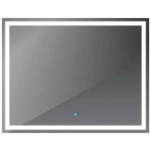 LessCare 41" x 32" Modern Super White LED Front/Backlit Frameless Mirror - Touch Sensors and Defogger