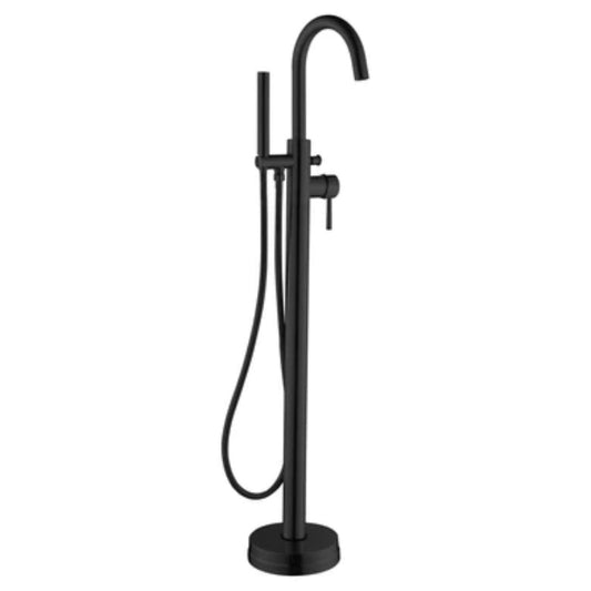 LessCare 44" Matte Black Freestanding Bathtub Faucet