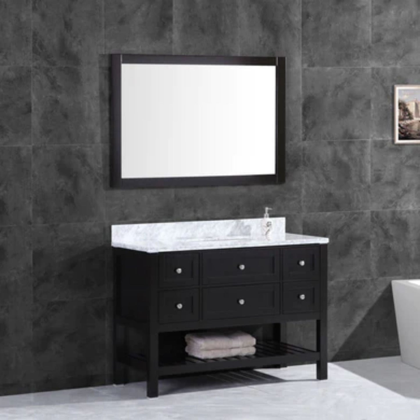 LessCare 47" Espresso Vanity Cabinet Set