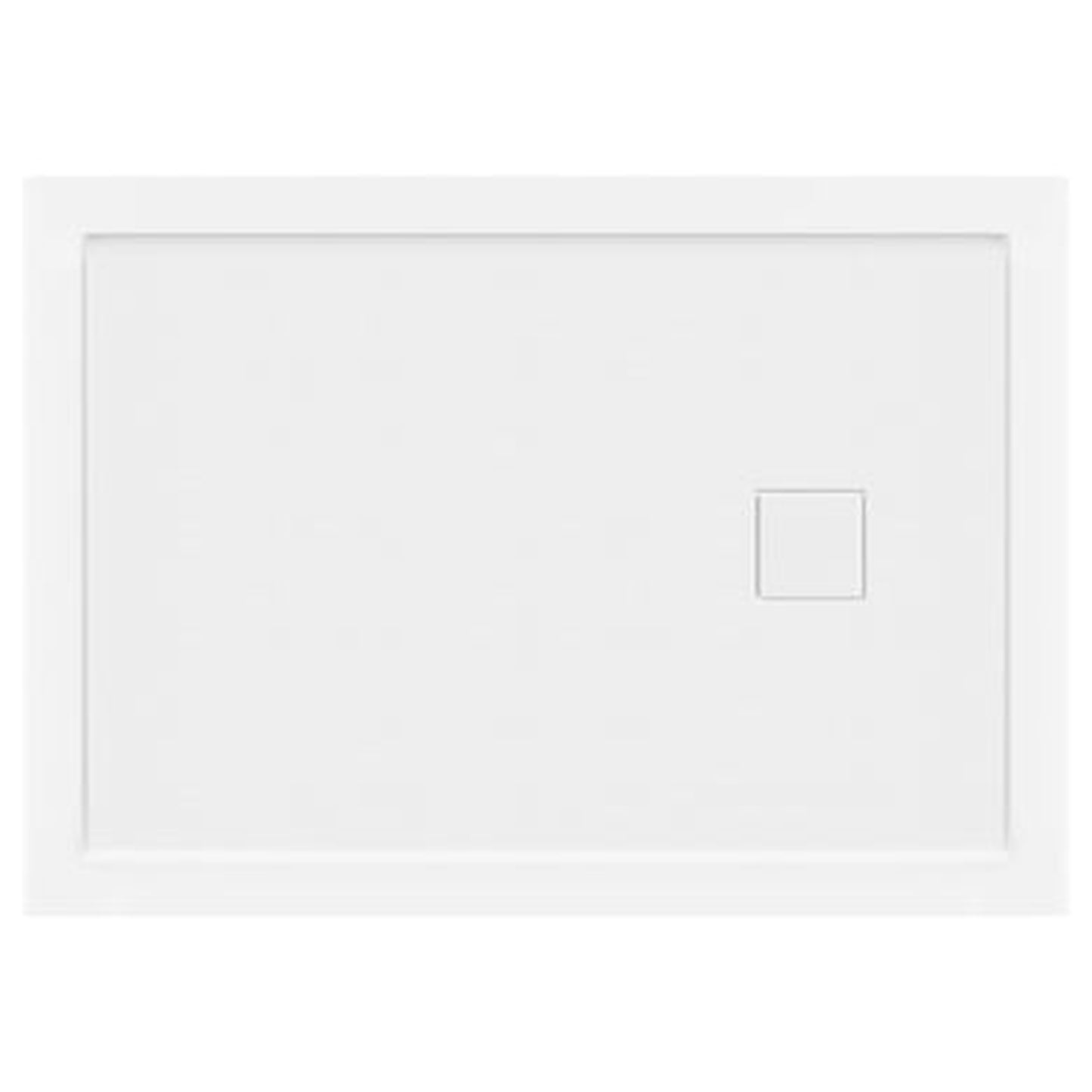 LessCare 48" x 34" Single Threshold Shower Pan Base Alcove Right Drain